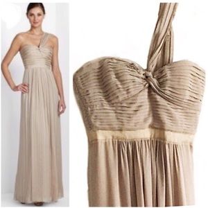 NWT BCBGMAXAZRIA CHAMPAGN FULL LENGTH GOWN DRESS 4